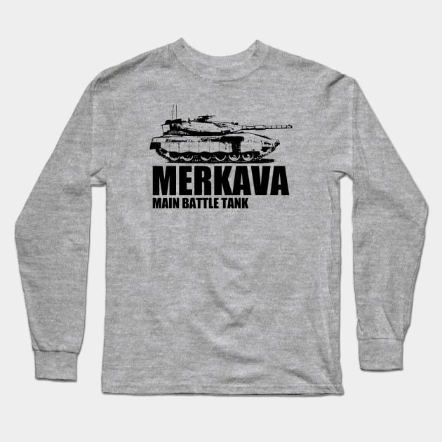 Merkava Main Battle Tank Long Sleeve T-Shirt by TCP